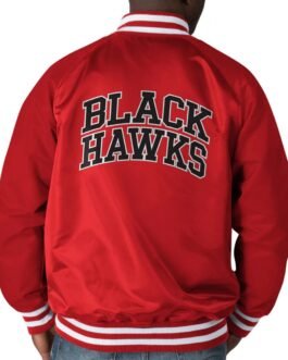 Starter Chicago Blackhawks Retro Button-Up Red Jacket