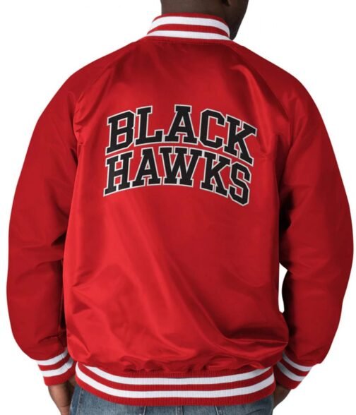 Starter Chicago Blackhawks Retro Button-Up Red Jacket - Image 2