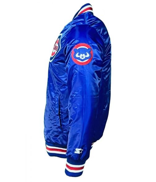 Chicago Cubs Satin Baseball Jacket - Image 7