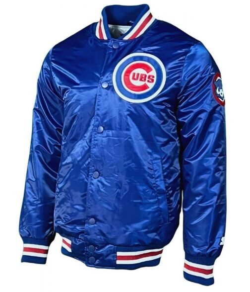 Chicago Cubs Satin Baseball Jacket - Image 6