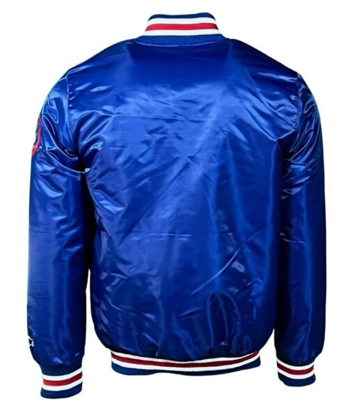 Chicago Cubs Satin Baseball Jacket - Image 4
