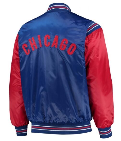 Chicago Cubs Starter Royal Blue and Red Satin Jacket - Image 2