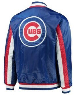 Chicago Cubs The Ace Full-Snap Royal Blue Varsity Satin Jacket