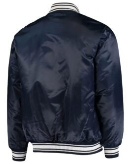 Seattle Seahawks Locker Room Full-Snap Navy Blue Bomber Jacket