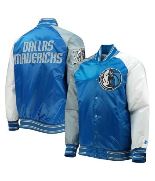Dallas Mavericks Reliever Blue and Gray Jacket - Image 3