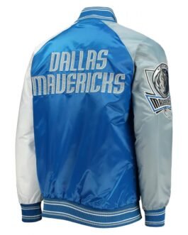Dallas Mavericks Reliever Blue and Gray Jacket