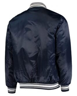 Denver Broncos Locker Room Navy Blue Full-Snap Satin Jacket