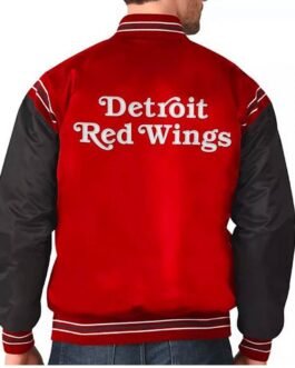 Starter Detroit Red Wings Satin Red and Black Varsity Jacket