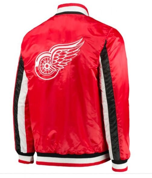 Detroit Red Wings Starter Red Satin Jacket - Image 4