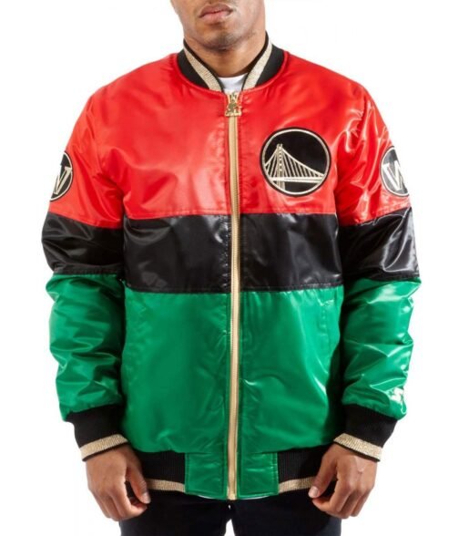 Golden State Warriors 75th Anniversary Satin Color Block Jacket