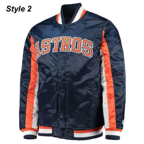 Starter Houston Astros Satin Navy Blue Jacket - Image 6