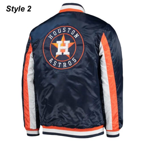 Starter Houston Astros Satin Navy Blue Jacket - Image 4