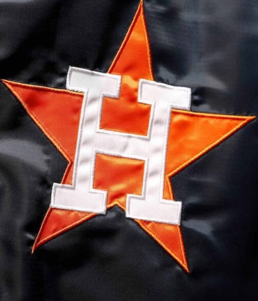 Houston Astros Navy/Orange Satin Tri-Color Jacket - Image 4