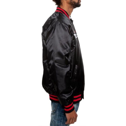 Houston Texans Black Satin Jacket - Image 4