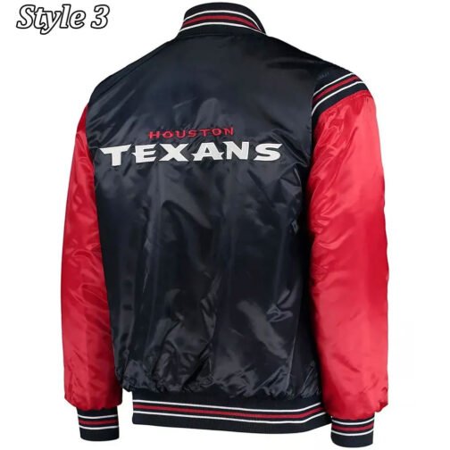Houston Texans Enforcer Navy/Red Satin Jacket - Image 15