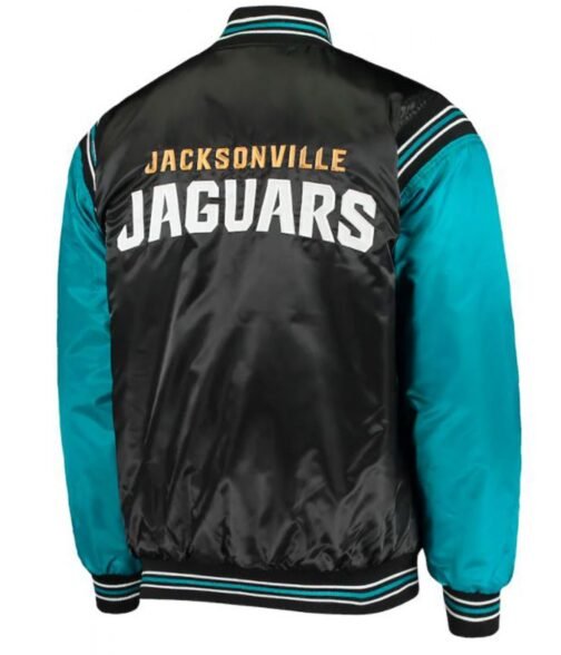 Jacksonville Jaguars Starter Black and Blue Satin Jacket - Image 2