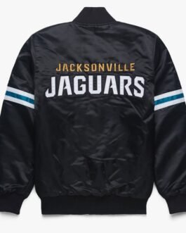 Bomber Jacksonville Jaguars Satin Black Jacket