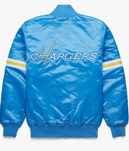 Los Angeles Chargers NFL Satin Jacket - Image 3
