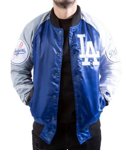 Varsity Los Angeles Dodgers Satin Tri-Color Jacket - Image 6