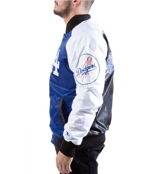 Varsity Los Angeles Dodgers Satin Tri-Color Jacket - Image 8