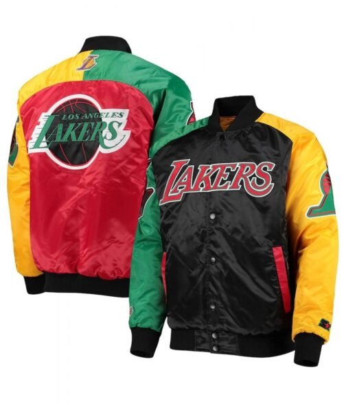 LA Lakers Ty Mopkins Red/Black Jacket - Image 10