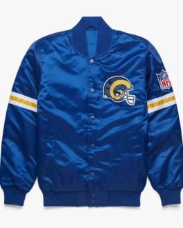 Los Angeles Rams Bomber Satin Royal Blue Jacket