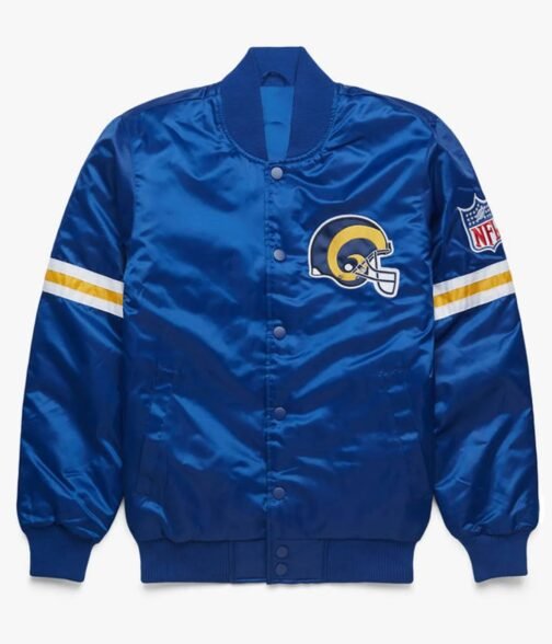 Los Angeles Rams Bomber Satin Royal Blue Jacket