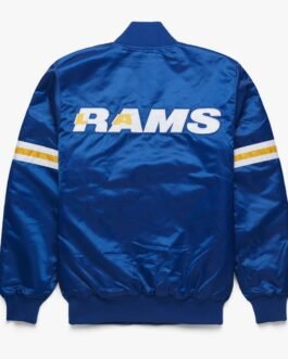 Los Angeles Rams Bomber Satin Royal Blue Jacket
