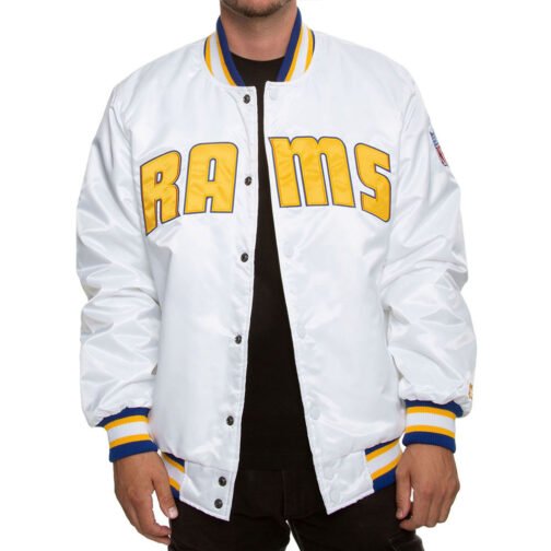 LA Rams Satin Button-Up Jacket - Image 6