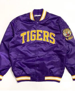 LSU Tigers Purple Satin Jacket