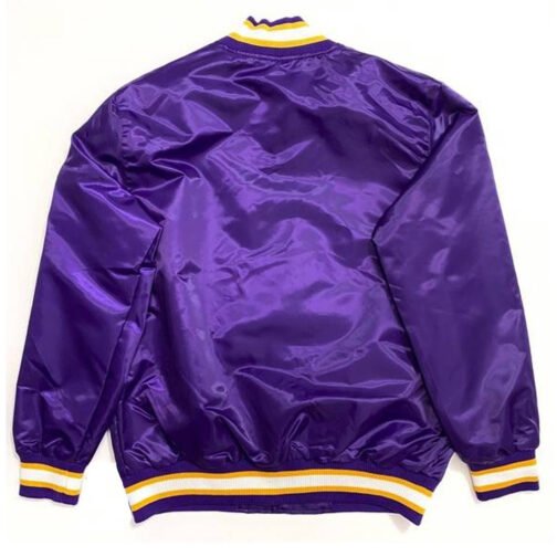LSU Tigers Purple Satin Jacket - Image 2