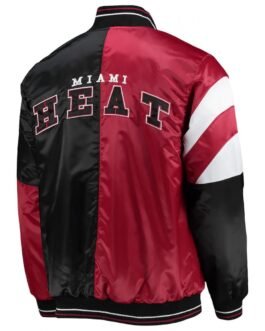 75th Anniversary Miami Heat Leader Red/Black Satin Jacket