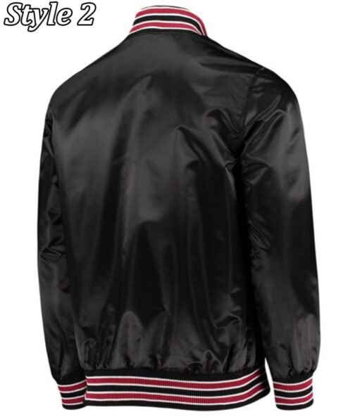 Miami Heat New Era Black Satin Jacket - Image 4