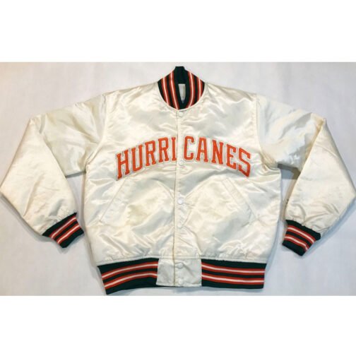 Miami Hurricanes Bomber Satin Jacket - Image 4