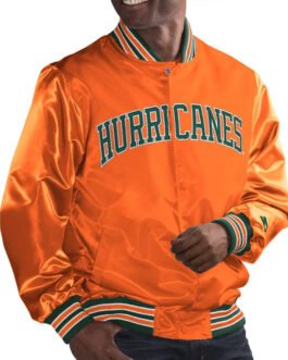 Miami Hurricanes Bomber Satin Jacket
