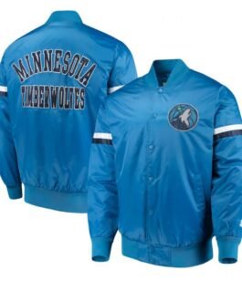 Starter Minnesota Timberwolves Bomber Blue Jacket