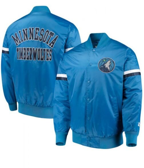 Starter Minnesota Timberwolves Bomber Blue Jacket