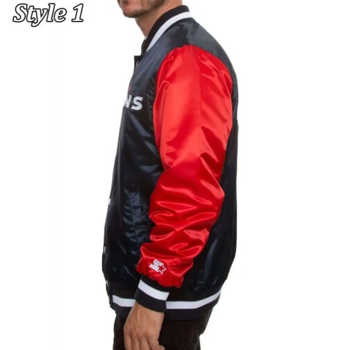 Houston Texans Enforcer Navy/Red Satin Jacket - Image 12
