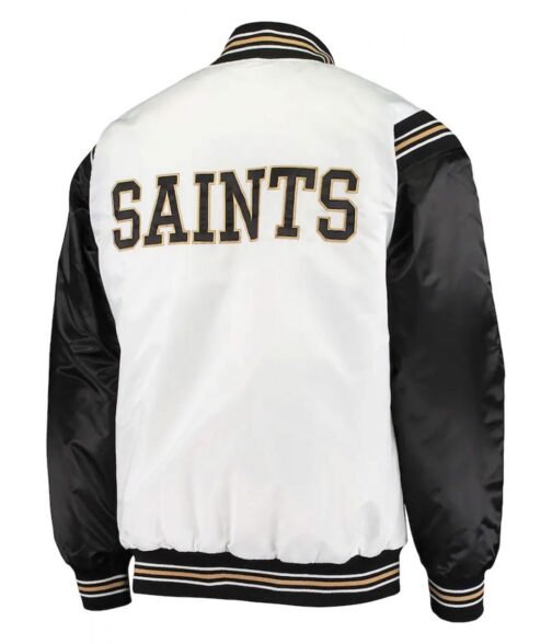 New Orleans Saints Historic Renegade White and Black Jacket - Image 2