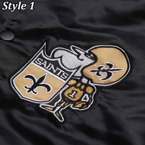 NFL New Orleans Saints Black Jacket - Image 5
