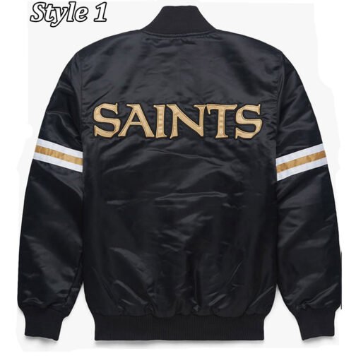 NFL New Orleans Saints Black Jacket - Image 3