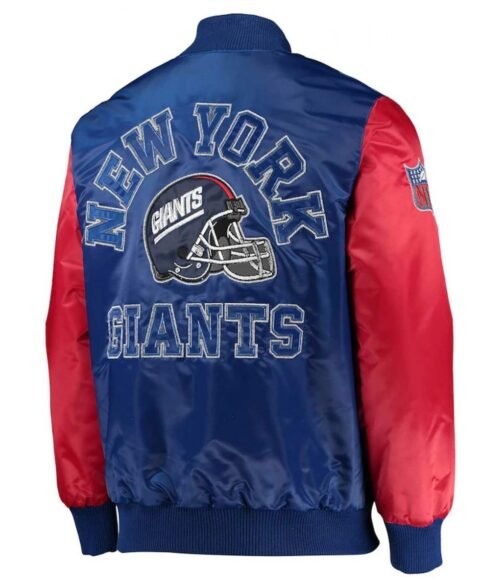 NY Giants Locker Room Throwback Royal/Red Jacket - Image 2