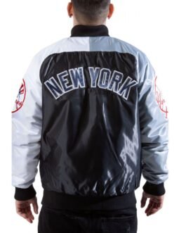 NY Yankees Tri-Color Satin Jacket
