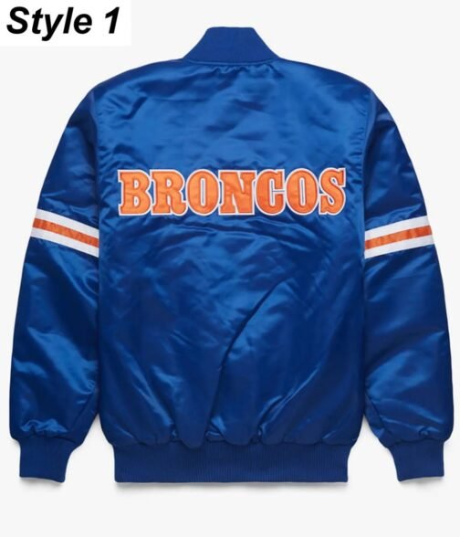 Ohio Denver Broncos Bomber Royal Blue Jacket - Image 3