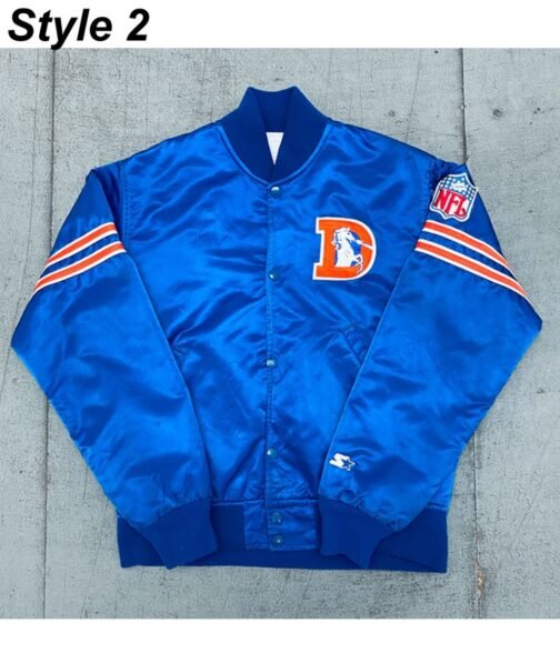 Ohio Denver Broncos Bomber Royal Blue Jacket - Image 2