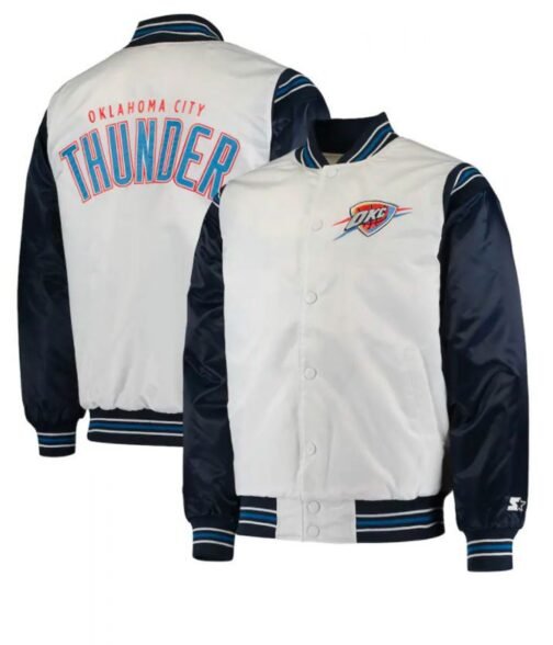 Oklahoma City Thunder Starter Satin Jacket - Image 5