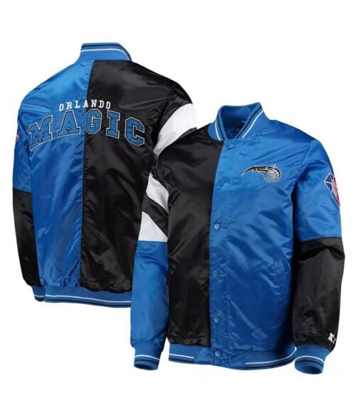 75th Anniversary Orlando Magic Leader Color Block Satin Jacket - Image 3