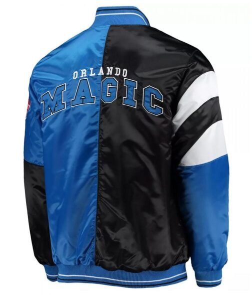 75th Anniversary Orlando Magic Leader Color Block Satin Jacket - Image 2