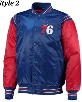 Renegade Philadelphia 76ers Full-Snap Satin Jacket