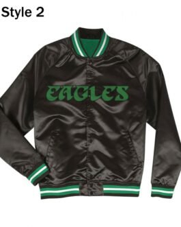 Philadelphia Eagles NFL Satin Black Jacket